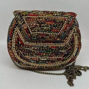 Zara hard shell beaded bag